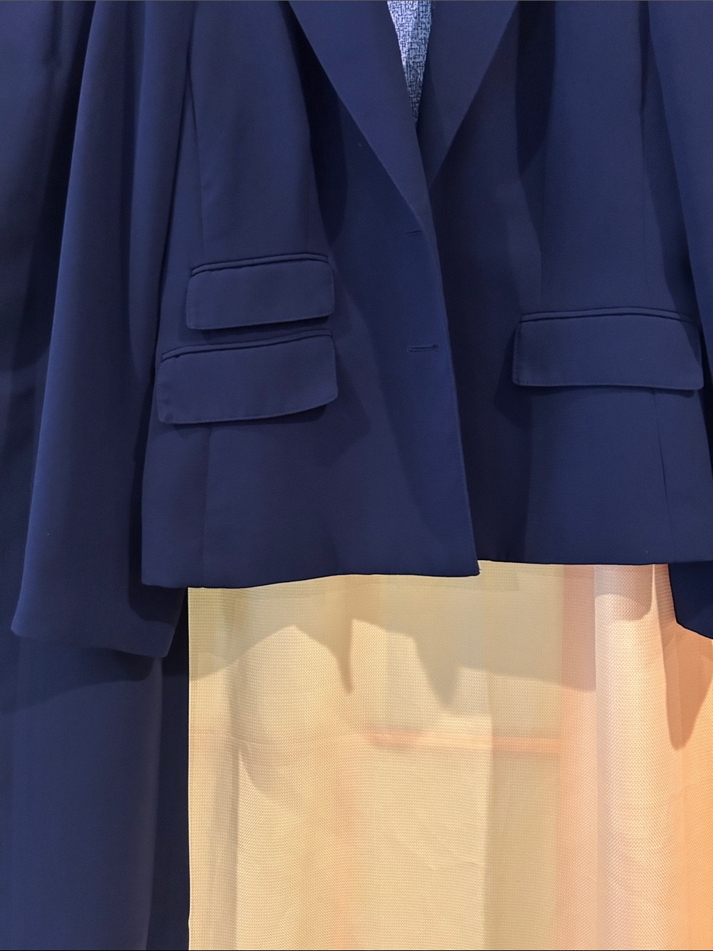 Kasper Navy Women's Two-Piece Pantsuit Blazer & Trousers - Picture 3 of 5